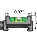 Low Profile Picatinny Bubble Level and Anti Cant Indicator for Long Range Shooting, 0.35 Inch Clearance, Lightweight 6061 Aluminum
