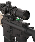 Low Profile Picatinny Bubble Level and Anti Cant Indicator for Long Range Shooting, 0.35 Inch Clearance, mounted on rifle