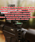 Precision Picatinny Bubble Level For Guns And Rifles With Anti Cant Technology High Visibility Green Liquid Level installed