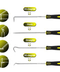 Set of four pick and hook tools from the O Ring Assortment Kit With 32 Sizes And 1540 Rubber Seals for various sealing tasks.