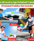 Players using 100pc Pickleball Balls,40 Holes indoor Pickleball Balls with Mesh Bag in various skill levels on sport court