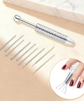Piercing Taper Ball Grabber Kit Pro Grade For Easy Jewelry Swaps showing tools and insertion pins in stainless steel.