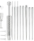 Piercing Taper Ball Grabber Kit Pro Grade For Easy Jewelry Swaps Stainless Steel 14G 16G 18G 20G with rods and guides