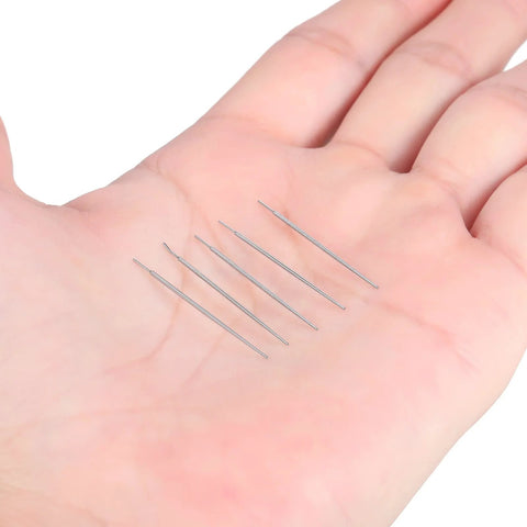 Threadless Piercing Taper Kit Dope Gear 20G 0.8mm 18G 16G Stainless Steel Insertion Pins displayed on a hand, 5pc set