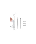 Piercing Taper Grabber Reacher Tool Set for Easy No Fuss Flat Back Earring Insertion 16G and 18G Stainless Steel Threadless Pin Kit