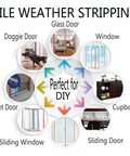 Uses for Self-Adhesive Pile Weather Stripping Seal for Sliding Windows and Door Frames, 16.5ft x 11/32 inch, Grey.