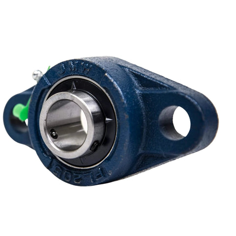 Front view of UCFL205-16 Pillow Block Bearing, 1 inch bore, 2-bolt flange mounted, solid base, self-alignment feature