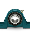 Front view of P2B SC 207 Pillow Block Ball Bearing Unit Two Bolt Base Two And Seven Sixteenths Inch Bore Cast Iron Housing Non Expansion Fixed Dodge.