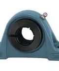 Front view of UELP211-32 Low-Profile Accu-Loc Pillow Block Bearing with cast iron housing and concentric collar locking.