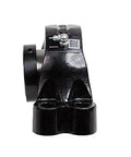 Front view of Heavy-Duty Solid-Housed Pillow Block Spherical Roller Bearing With Cast Iron Housing For Industrial Machinery, 1-15/16 Inch Bore.