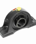 Pillow Block Bearing NP 24 Sealmaster Mounted Two Bolt Cast Iron Housing With Black Oxide Finish And Setscrew Lock