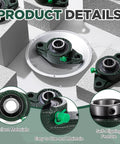 10 Pack UCFL204-12 Pillow Block Bearing 3/4 in Bore Shaft Flange Mount Ball Bearing Unit 2-Bolt with Self Aligning Cast Iron Housing