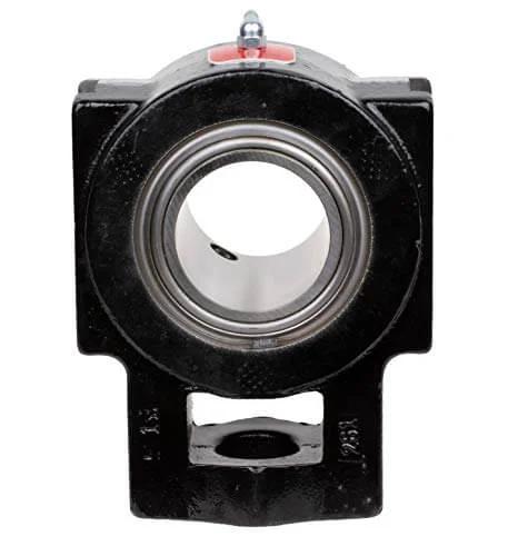 Front view of Link Belt Style Pillow Block Bearing PL3Y239N 2-7-16 Inch Cast Iron Housing Built Tough For Heavy Duty Industrial Use With Sealed Ball Bearing.