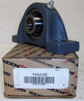 Pillow Block Bearing Housing P3S212E for Industrial Equipment and Conveyor Systems, shown with Rexnord packaging.