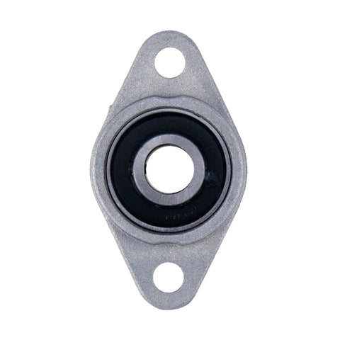 Front view of Four Piece Pillow Block Bearing Set KFL08 Self Alignment Flange Bearing Zinc Alloy Steel Mounted 5/16 Inch Inner Diameter 8mm ID