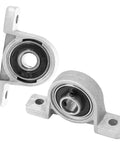 Pillow Block Bearing KP08 Self Aligning Aluminum 8mm Bore Flange Mounted Bearing Pack Of 4 For Machines front and side view