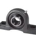 PTI UCP217X3 Seven Sixteenth Pillow Block Bearing For UCP 200 Gold Series in metal housing, front view