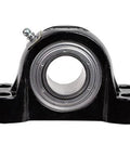 Heavy-Duty Solid-Housed Pillow Block Spherical Roller Bearing With Cast Iron Housing For Industrial Machinery, front view