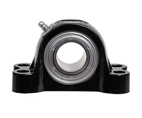 Heavy-Duty Solid-Housed Pillow Block Spherical Roller Bearing With Cast Iron Housing For Industrial Machinery, front view