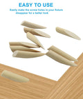 Solid Wood Pocket Hole Plugs Set for Three Eighths Inch Holes, Paint Grade Pine Dowels on wooden surface