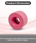 Velvet Indoor Roller Skate Wheels With Vanathane Material For A Real Smooth Indoor Ride 55mm By 31mm Set Of 8 Pink designed for precision bearings and beginners alike made in USA Sure Grip