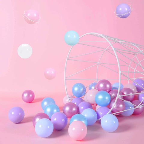 Ball Pit Balls - 100pcs - Crush Proof Plastic Children's Toy Balls Macaron Ocean Balls for Birthday Christmas Parties Games Pool.