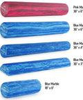 Various sizes of Pro Roller Soft Density EVA Foam Roller For Physical Therapy Pilates Yoga And Muscle Recovery 36 Inch Blue Low Density