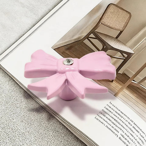 Pink Bow Cabinet Knob from Pink Bow Cabinet Knobs Set 12 Pieces Zinc Alloy Single Hole Drawer Knobs For Cabinets And Dresser Pulls Decoration