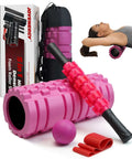 5 in 1 Foam Roller Set with Trigger Point Roller, Massage Stick, Ball, and Resistance Band for Muscle Relief and Recovery