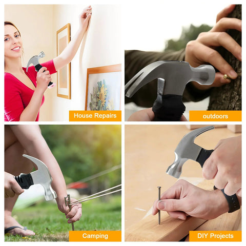 Pink 8 Oz Claw Hammer For Picture Hanging And Drywall Anchors With Shock Absorbing Non Slip Handle in various uses