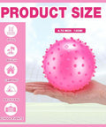 24 Pieces Knobby Balls 4.72" Bouncy Spiky Sensory Ball Bulk Soft Inflatable Massage Stress Plastic for Pool, Beach, Camping