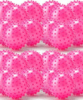 24 Pieces Knobby Balls 4.72" Bouncy Spiky Sensory Ball Bulk Soft Inflatable Massage Stress Plastic Toy for School Party Play Outdoor Indoor (Pink)