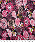 Pink Medallion Safety Fence Collar For Pups, One Hundred Percent Cotton Stuffed Dog Barrier Collar, Made In USA, floral fabric design