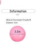 2.2 inch pink plastic ball pit ball, material PE, part of 200 Count Plastic Soft Plastic Ball Pits Balls Colorful Play Pits Balls for Pet Dogs Ball Pits 2.2" Large Phthalate Free Bpa Free Balls for Toddlers 1-3 Baby Kids