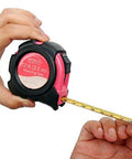 39 Piece General Household Tool Set In A Sturdy Toolbox Case For Everyday Home Repairs, DIY Projects, And Crafts, This Must Have Kit Includes Hammer Pliers Utility Knife Tape Measure Scissors Precision Screwdrivers Bits Bit Driver And More tape measure close-up