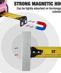 Pink Twenty Five Foot Tape Measure With Magnetic Hook And Nylon Coated Blade For Durable Easy Read Measurements