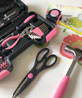 39 Piece General Household Tool Set In A Sturdy Toolbox Case For Everyday Home Repairs, DIY Projects, And Crafts, This Must Have Kit Includes Hammer Pliers Utility Knife Tape Measure Scissors Precision Screwdrivers Bits Bit Driver And More