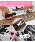 Pink 144 Piece Home Tool Kit Set With Plastic Toolbox Handy Starter Kit Built For Dorms Apartments And Office Repairs with tools for DIY tasks