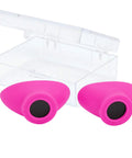Slim UV Eye Shields For Tanning Beds And Red Light Therapy FDA Compliant Pink on clear case