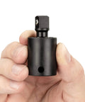 Hand holding 3/8 Inch Drive Impact Universal Joint | SIA12102, featuring pinless design and Ni-Cr-Mo steel finish for tight spaces.