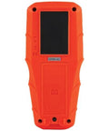 Back view of orange Pinless Moisture Meter for Non-Destructive Moisture Detection in Drywall, Wood, and Masonry; Detects up to 3/4-Inch Below Surface