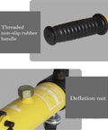 Close-up of non-slip rubber handle and deflation nut on 6 Die Pipe Bender For Tubing With Hydraulic System Compact Overall Design
