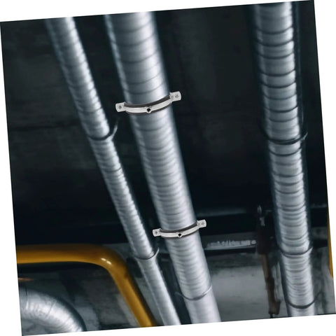 Three Piece Pipe Fitting Movable Bracket Clamp Kit For Water Pipes Wall And Ceiling Mount Emergency Repair installed on ceiling pipes