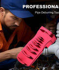 Rugged Metal Body Nine In One PVC Deburring And Chamfer Tool for 0.5 to 4 Inch Pipes, used by plumber in plumbing task