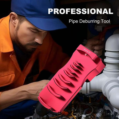 Rugged Metal Body Nine In One PVC Deburring And Chamfer Tool for 0.5 to 4 Inch Pipes, used by plumber in plumbing task