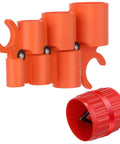Six In One Depth Gauge And Pipe Deburring Tool Kit for PVC PPR CPVC Brass PE-RT Aluminum Tubing with visible gauge sizes and reamer.