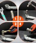 Heavy Duty Pro Grade 9 Piece Pipe Extractor Set For Damaged Pipes From One Eighth Inch To One Inch With Anti Slip Grip and Storage