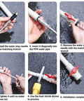 Steps to use DIY Pipe Leak Repair Kit For Copper And PVC Pipes with Reusable Water Stopper Pins and Stainless Steel Needle