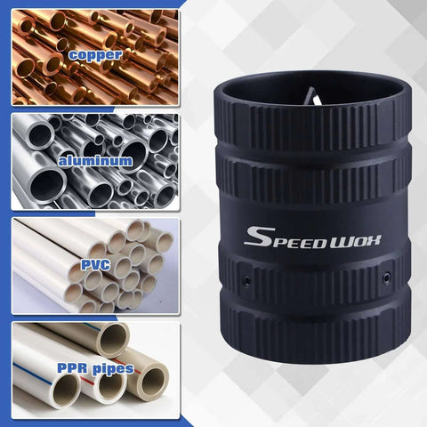 Pro Grade All Purpose Pipe Reamer And Deburring Tool For Copper Aluminum PVC And PPR Pipes Fits Outer Diameter From One Quarter Inch To One And Five Eighths Inches Inner And Outer Deburring Plumbing Cleaner.