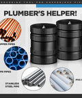 2 Pack Pipe Reamer Deburring Tool Set For Copper And PVC Pipes, Metal Plumbing Tools, Black, for reaming and chamfering pipes